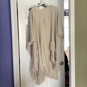 beige poncho
